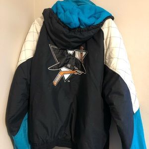 San Jose Sharks vintage mens puffy jacket